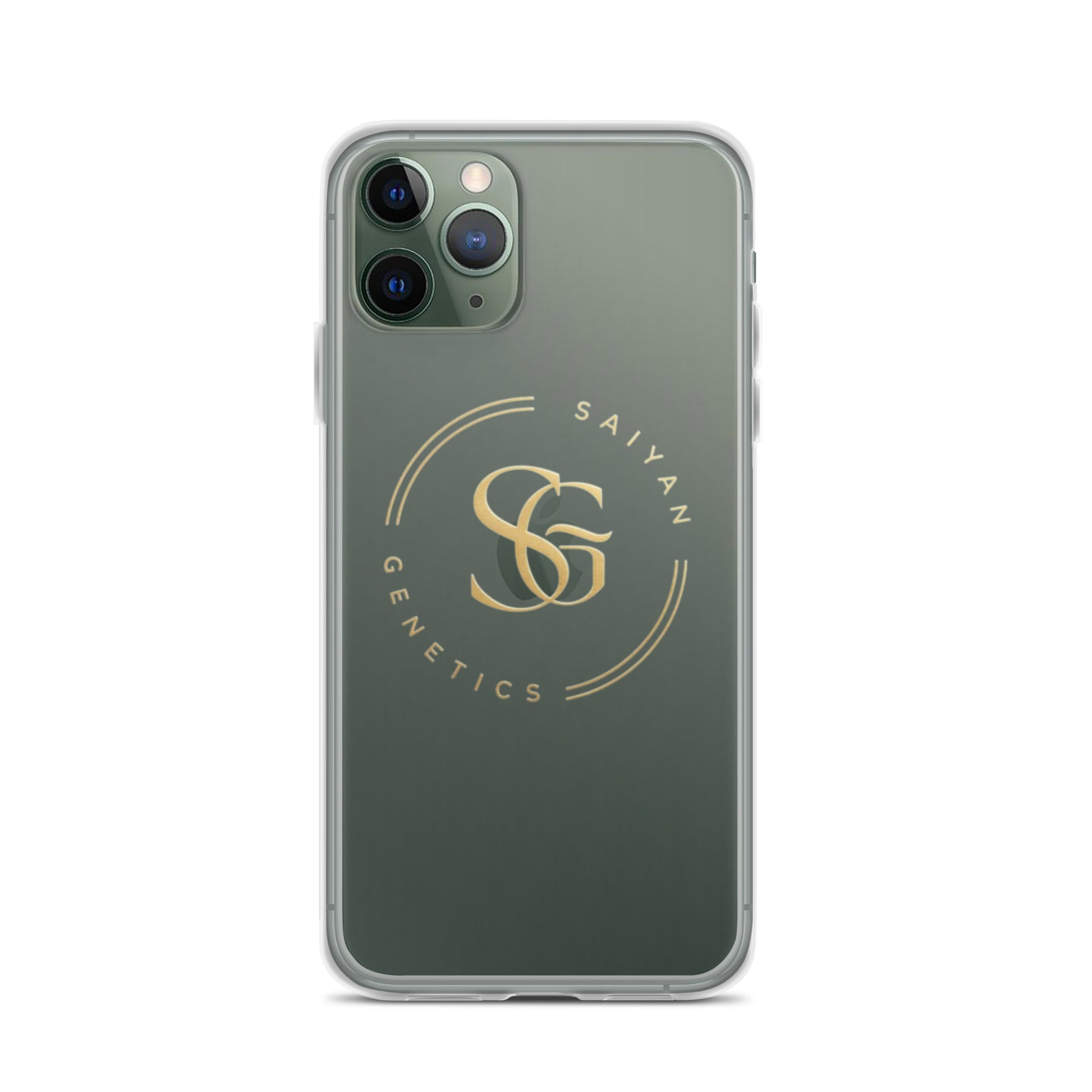 Saiyan Genetics iPhone 11 Pro Case - Klare Handyhülle am Telefon montiert