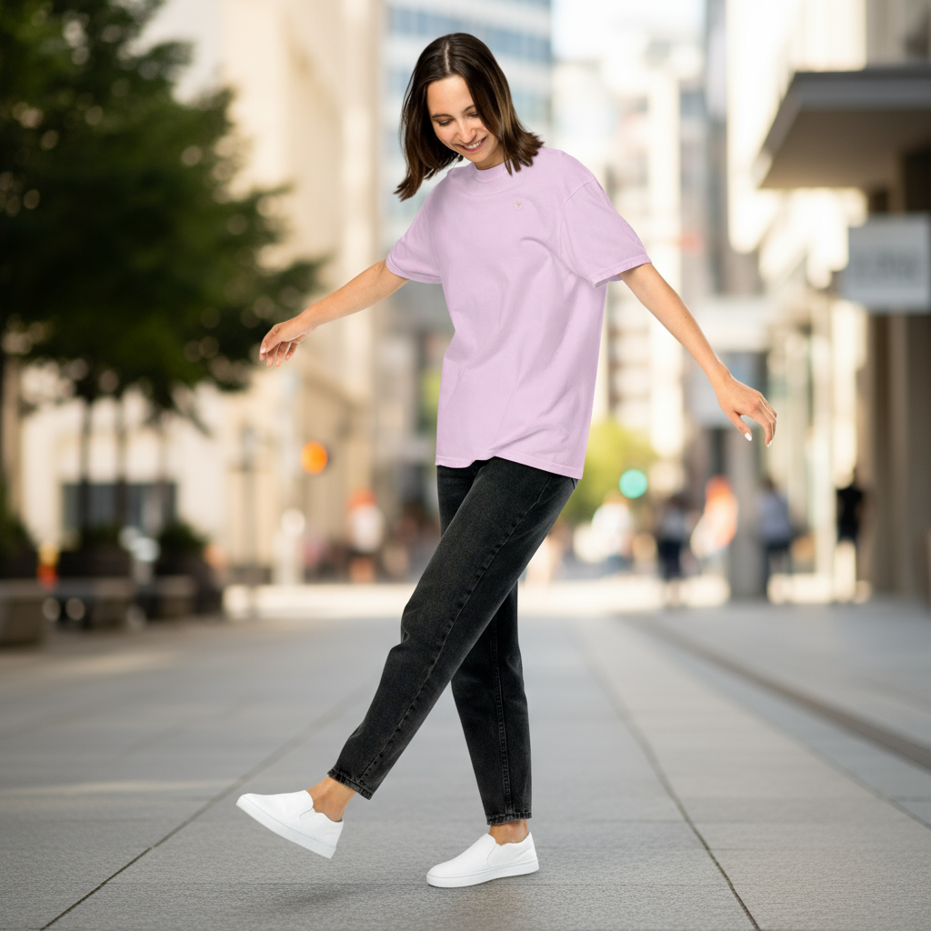 Saiyan Genetics Signature Heavy Garment-Dyed T-Shirt Damen – Premium Fitness Apparel