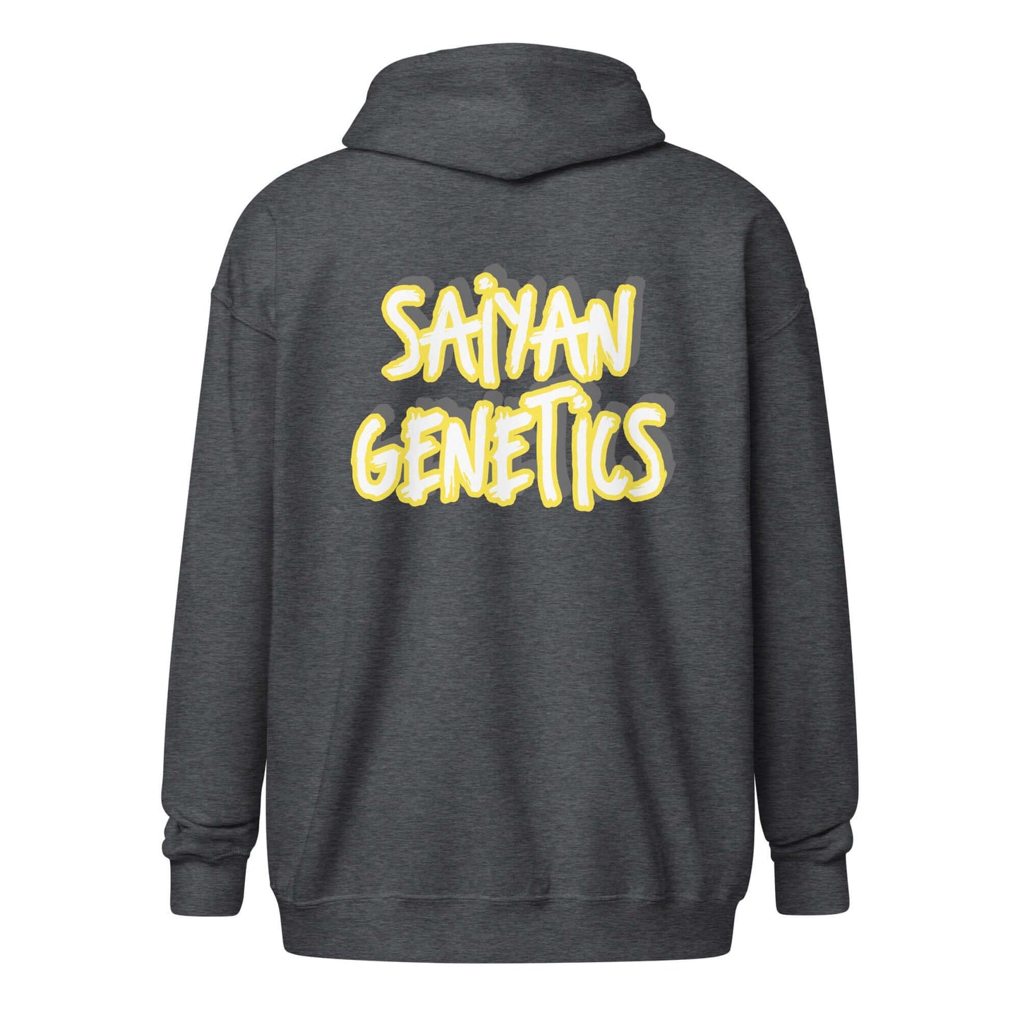 Zip Hoodie Heavy Blend Dark Heather - Rückansicht - Saiyan Genetics