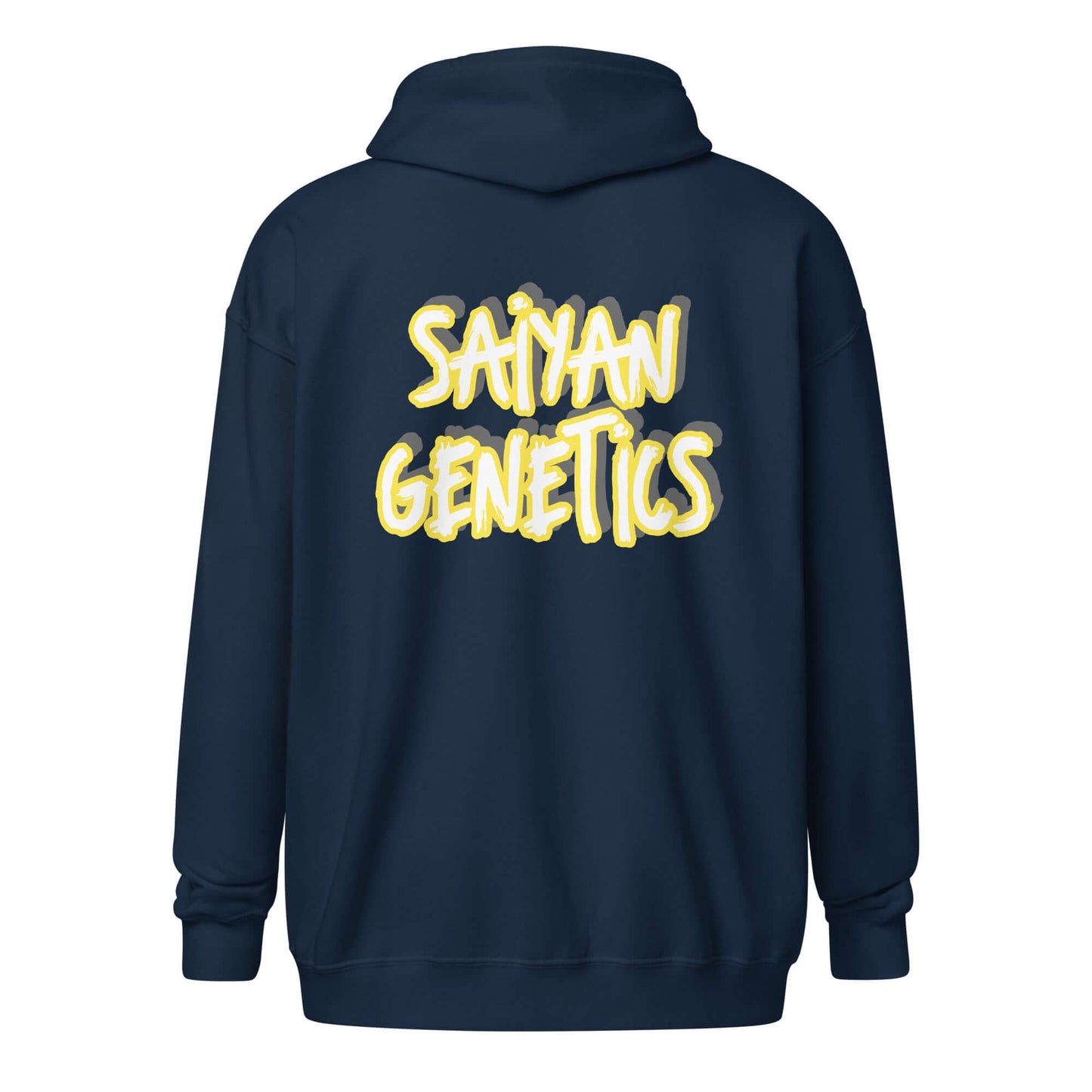 Zip Hoodie Heavy Blend Navy - Rückansicht - Saiyan Genetics