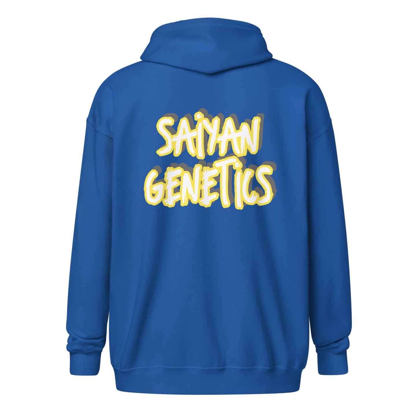 Zip Hoodie Heavy Blend Royal Blau - Rückansicht - Saiyan Genetics